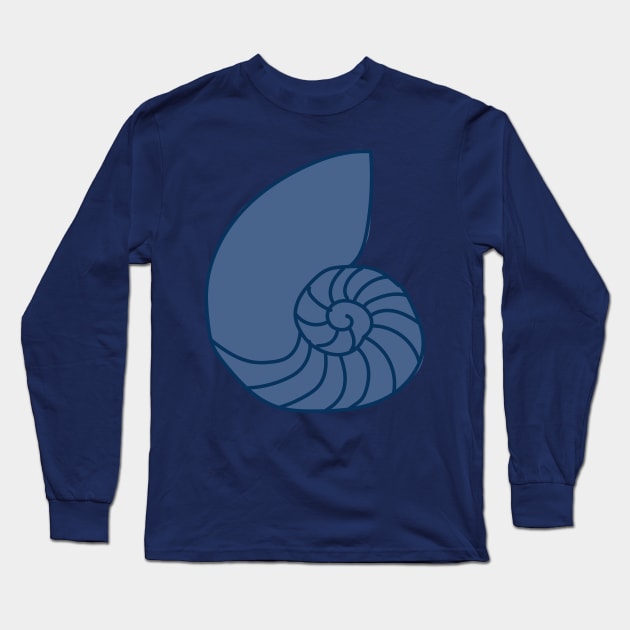 Blue Shell Long Sleeve T-Shirt by courtneylgraben